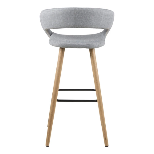 Barová židle Grace Actona čalouněná světle šedá 65 cm s područkami k kuchyňskému ostrůvku