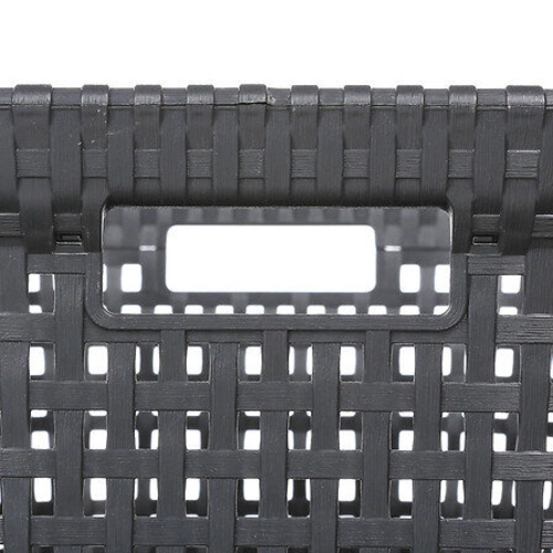 Moderní prádelní koš 45 l z technoratanu šedý do koupelny 5five simply smart