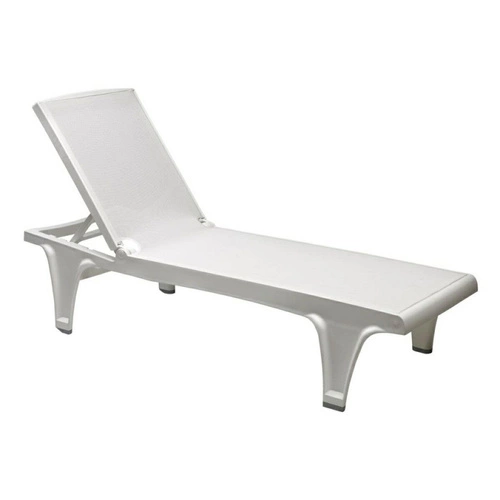 Zahradní lehátko Tahiti SCAB Design bílé moderní polohovatelné z technopolymeru na terasu a zahradu