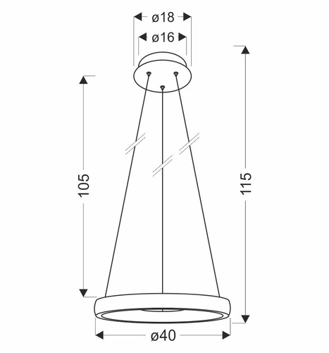 Závěsná lampa Hashim 40cm zlatá 22W LED čiré krystaly