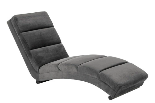 Relaxační lenoška Slinky VIC tmavě šedá čalouněná do obýváku glamour Actona