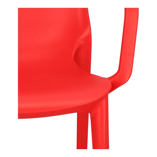 Zahradní židle s područkami Ginevra SCAB Design červená, stohovatelná moderní z plastu