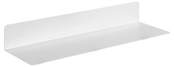 Bílá nástěnná police Joliet M kovová moderní na knihy a dekorace do obýváku Actona