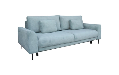 Rozkládací pohovka Ferrero 3místná skandinávská s funkcí spaní do obýváku modrá