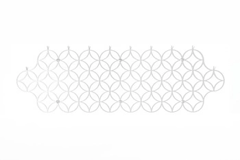 Moderní nástěnný věšák do předsíně Holo L White bílý kovový POLYHEDRA 92 cm