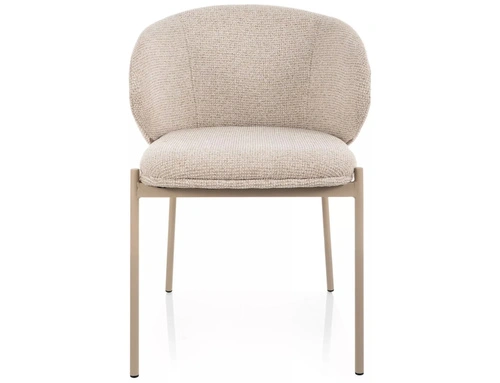 Čalouněná židle Elsme béžová s područkami do jídelny a obýváku