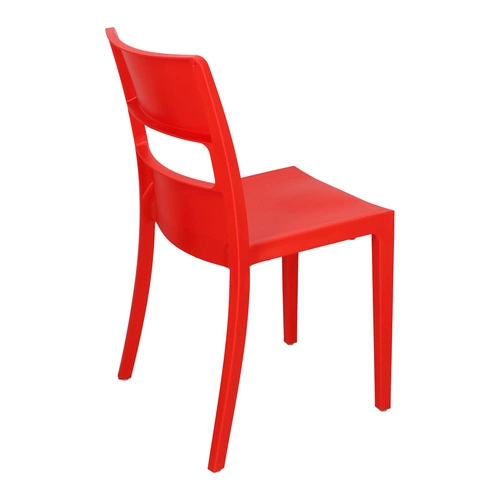 Zahradní židle Sai červená, stohovatelná, moderní plastová na zahradu SCAB Design