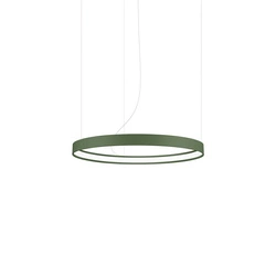 LED lustr RIO 55 moderní zelená olivová, nastavitelný do obýváku, kuchyně nebo jídelny