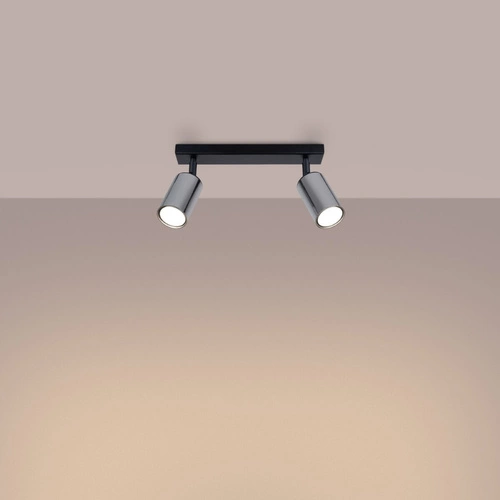 Stropní LED svítidlo WINX 2 černý chrom moderní do obýváku a ložnice 30 cm SOLLUX