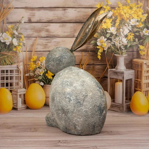 Intesi velká velikonoční dekorace králík šedý 49 cm na komodu nebo do obýváku