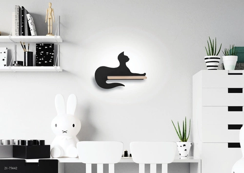 Nástěnná lampa Cat lamp 5W LED 4000K iq kids sitting black