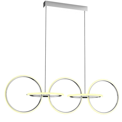Závěsné LED svítidlo Kos chromované 114 cm nastavitelné nad jídelní stůl do obýváku a kuchyně