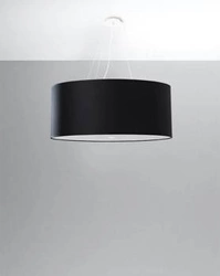 Moderní lustr OTTO 70 černý stropní svítidlo do obýváku a jídelny 6 světel