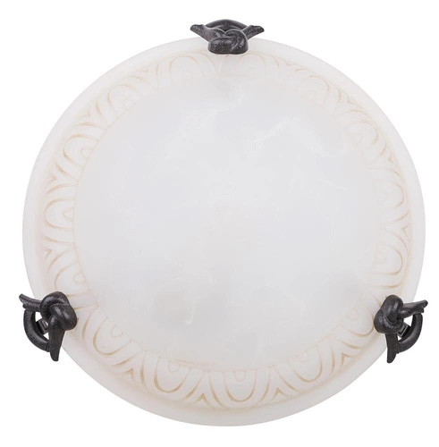 Stropní svítidlo Lusa bílý kulatý 30 cm skleněný moderní do obýváku a kuchyně