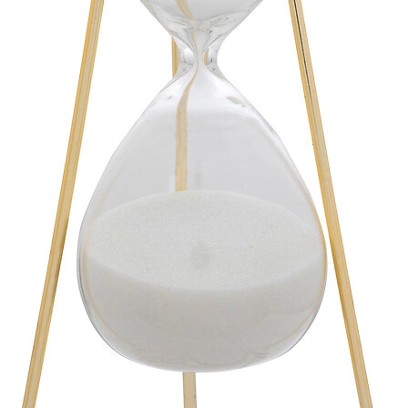 Přesýpací hodiny Olen 21cm sklo a mramorový podstavec z pryskyřice