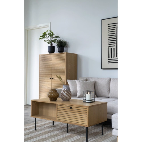 Skleněná váza Kler hnědá dekorativní 23 cm do obýváku House Nordic