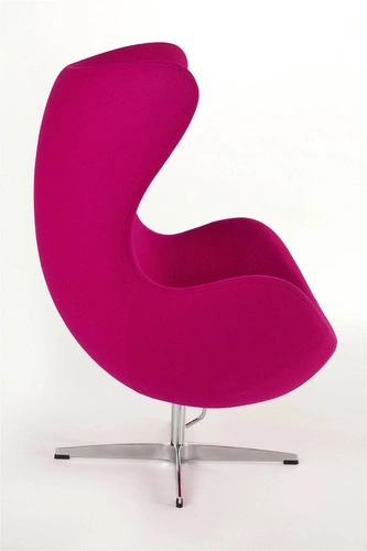 Otočná křesla ušák Jajo s podnožkou fialový kašmír moderní do obýváku D2.DESIGN