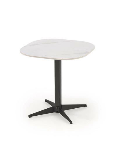 Konferenční stolek Dalita čtvercový bílý mramor 50x50 cm moderní loftový do obýváku Intesi