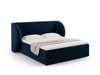 Čalouněná postel Miley modrý samet 160x200 s úložným prostorem do ložnice