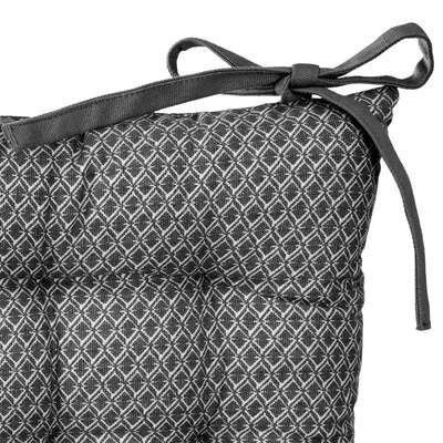 Šedý čtvercový sedák na židli 38x38 Atmosphera s vázáním do jídelny a kuchyně