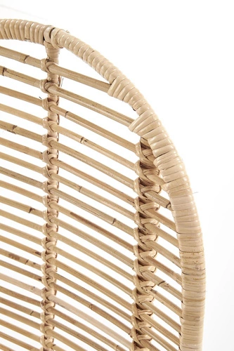 Ratanová židle Oregon Intesi do jídelny a obýváku boho na kovových nohách černá