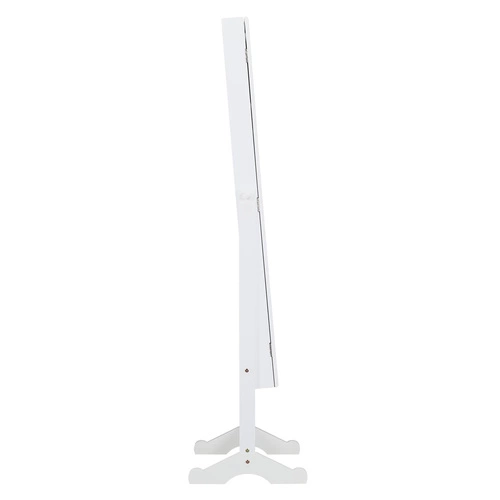 Hermosa XL stojací zrcadlo do ložnice s organizérem na šperky bílé skandinávské