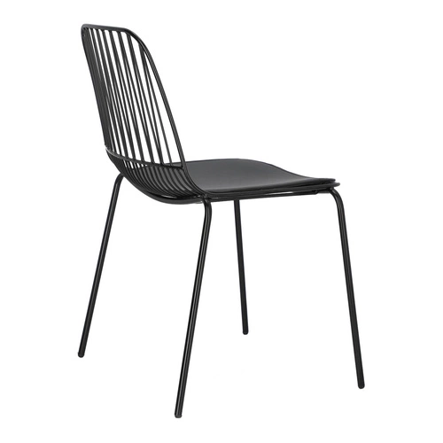 Židle Willy Black s PU polštářem Výprodej
