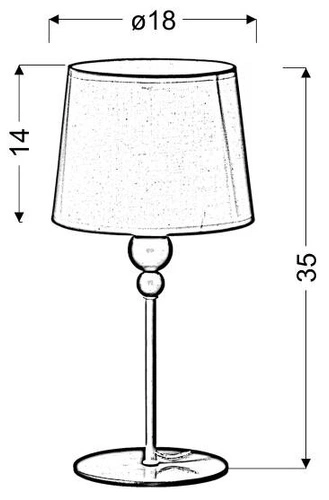 Stolní lampa Bebe 1x60W E27 bílá