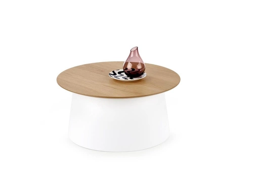 Alter kulatý konferenční stolek bílý skandinávský do obýváku moderní 69 cm