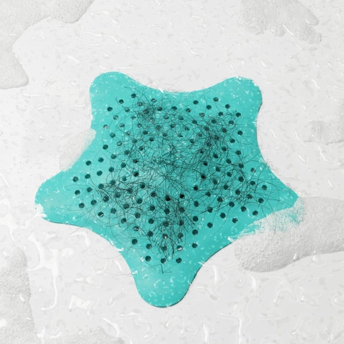 Umbra Starfish tyrkysové gumové sítko do dřezu a vany moderní do koupelny 16 cm