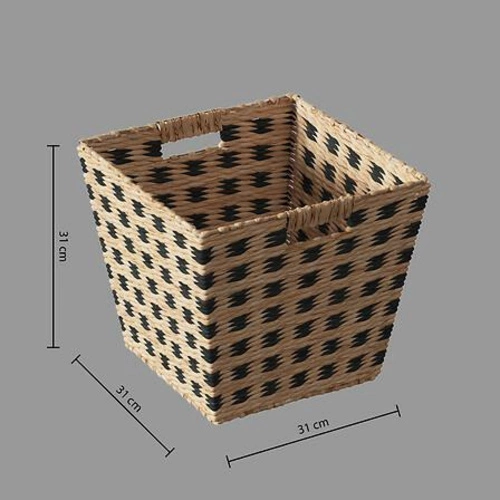 Úložný koš Terre Inconnue boho 31x31 cm přírodní kov papírový 5five