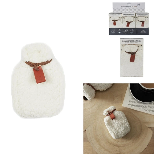 Chlupatý ohřívač rukou bílý