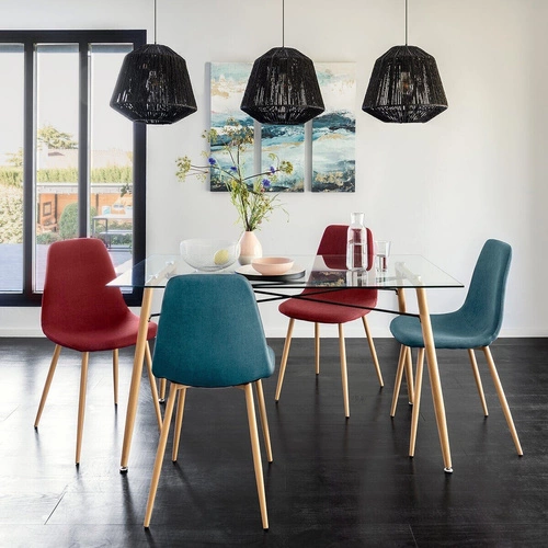 Závěsné světlo Jily boho černé ratanové nastavitelné nad jídelní stůl 29 cm Atmosphera