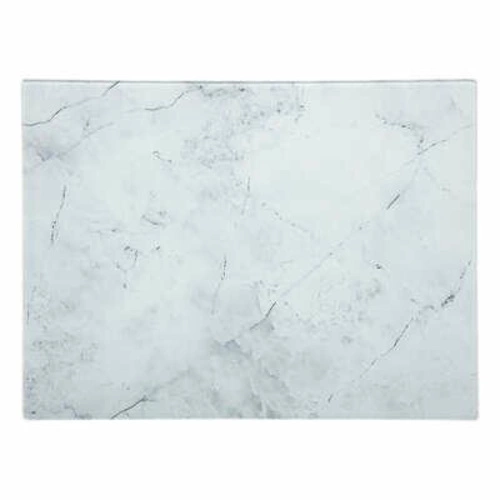 Skleněné bílé prkénko na krájení marble 5five simply smart glamour na servírování 40x30 cm