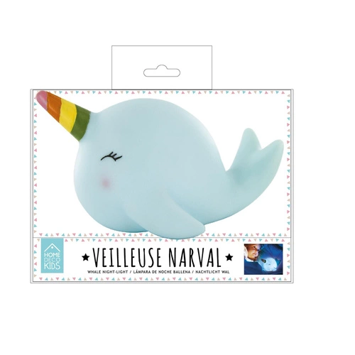 Dětská noční lampička velryba modrá moderní bezdrátová do dětského pokoje Intesi