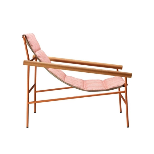 Zahradní relaxační křeslo Glam outdoor s područkami, látka, glamour styl