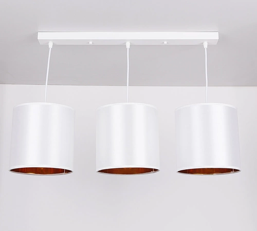 Závěsná lampa Atlanta bílá 3x40W E27 stínidlo bílé