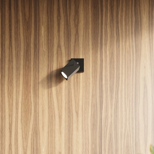 Černé nástěnné svítidlo MERIDA Sollux kovové moderní nastavitelné do obýváku a ložnice