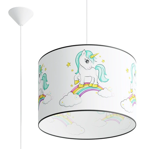 Závěsné svítidlo UNICORN 40 moderní do dětského pokoje jednorožec 40 cm SOLLUX
