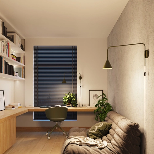 Nástěnné svítidlo NOX moderní kovové olivově zelené do obýváku a ložnice 61 cm SOLLUX