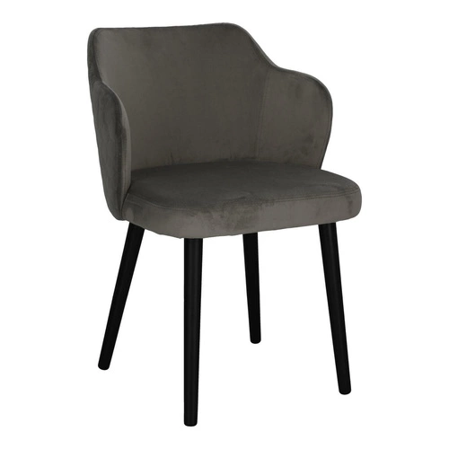 Čalouněná jídelní židle Bergen šedá s područkami moderní skandinávský styl Intesi