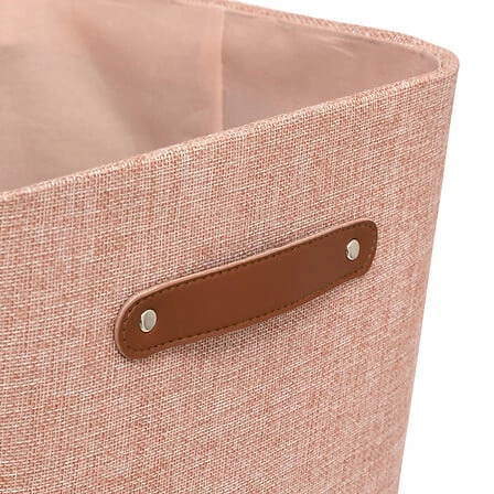 Textilní úložný box Ronda 31x31 růžový do police a šatny s úchytem 5five simply smart