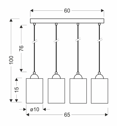Závěsné svítidlo Bistro moderní černé skleněné nastavitelné do kuchyně a jídelny