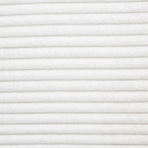 Skládací bílý manšestrový taburet Medford s úložným prostorem obdélníkový do předsíně a ložnice