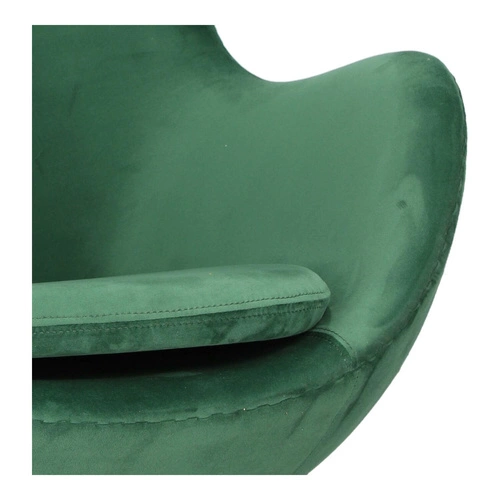 Zelené sametové otočné křeslo do obýváku ve stylu Egg D2.DESIGN