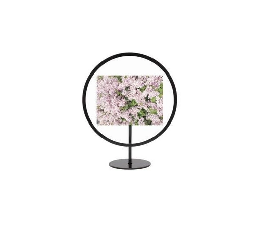 Černý kulatý fotorámeček Infinity Umbra 10x15 stojací dekorativní skandinávský