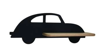 Dětské nástěnné svítidlo Car LED 5W černé, klasické, dřevěné, 43 cm