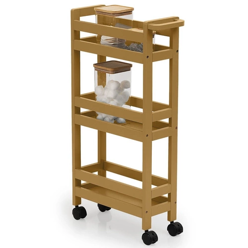 Vozeček na kolečkách Colors 3-úrovňový hořčicový