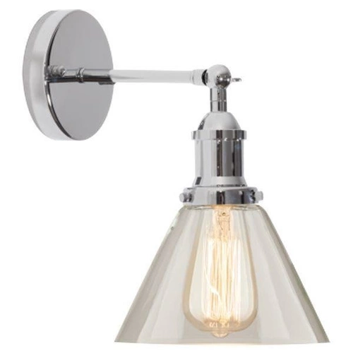 Nástěnné svítidlo New York Loft 1 chrom industriální kov-sklo do obýváku ALTAVOLA DESIGN