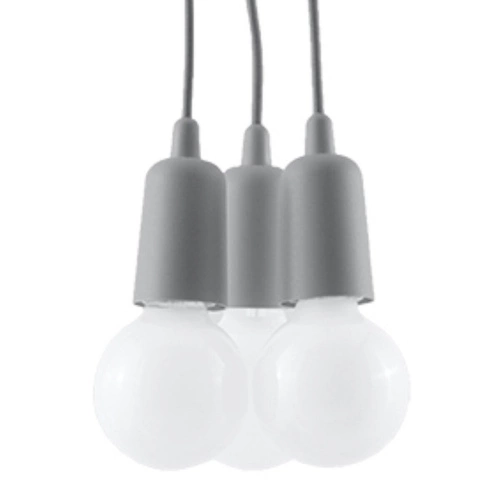 DIEGO 3 šedá závěsná lampa